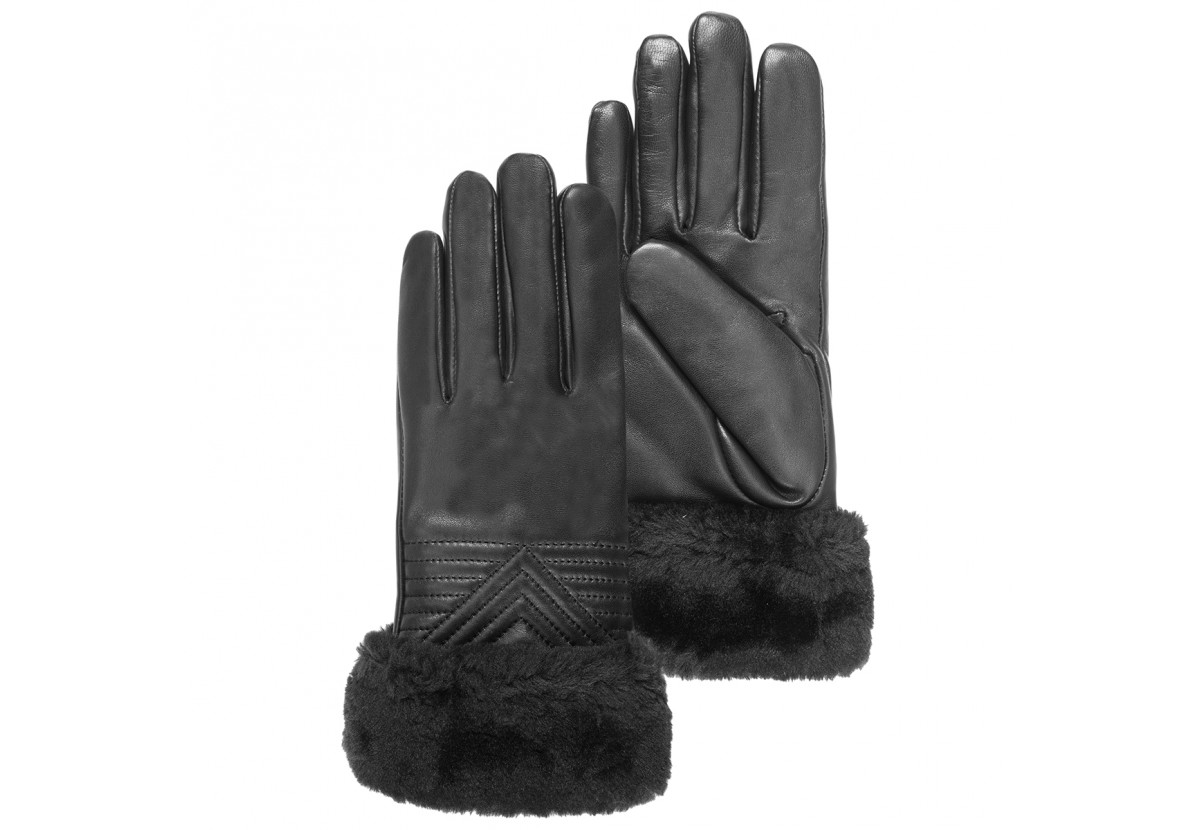 Le premier chaud fashion gants avec mousse doublure peau d'agneau cuir long gants 086 