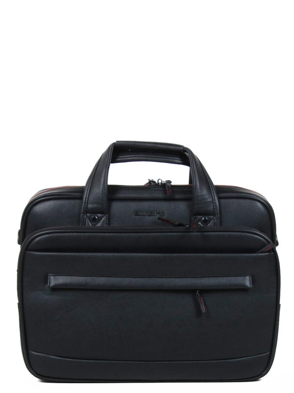 Sacoche Ordinateur Davidt's Stanford - Cuir Noir - Pour PC 15 Pouces - Neuf (emballage Ouvert)